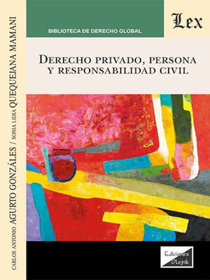 cover image of Derecho privado, persona y responsabilidad civil